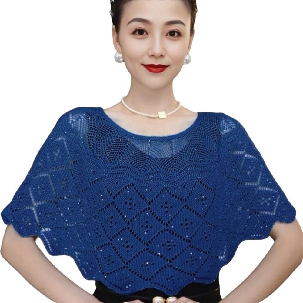 Versatile Vintage Style Crochet Shawl Knitted Hollow Out Shoulder Wrap Fake Collars Hollow Shawls Spring Autumn