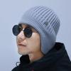 OEM wool hat Men's ear protection hat Fleece thickened outdoor warm anti-knitted hat