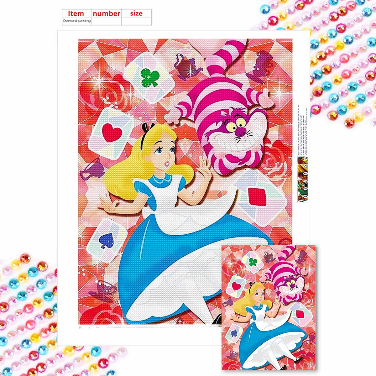 

Full Round Diamond Painting Princess and The Tabby Cat Art Rhinestone Picture Mosaic DIY 5D Cross Stitch Embroidery Home Decoration Round 20x30cm