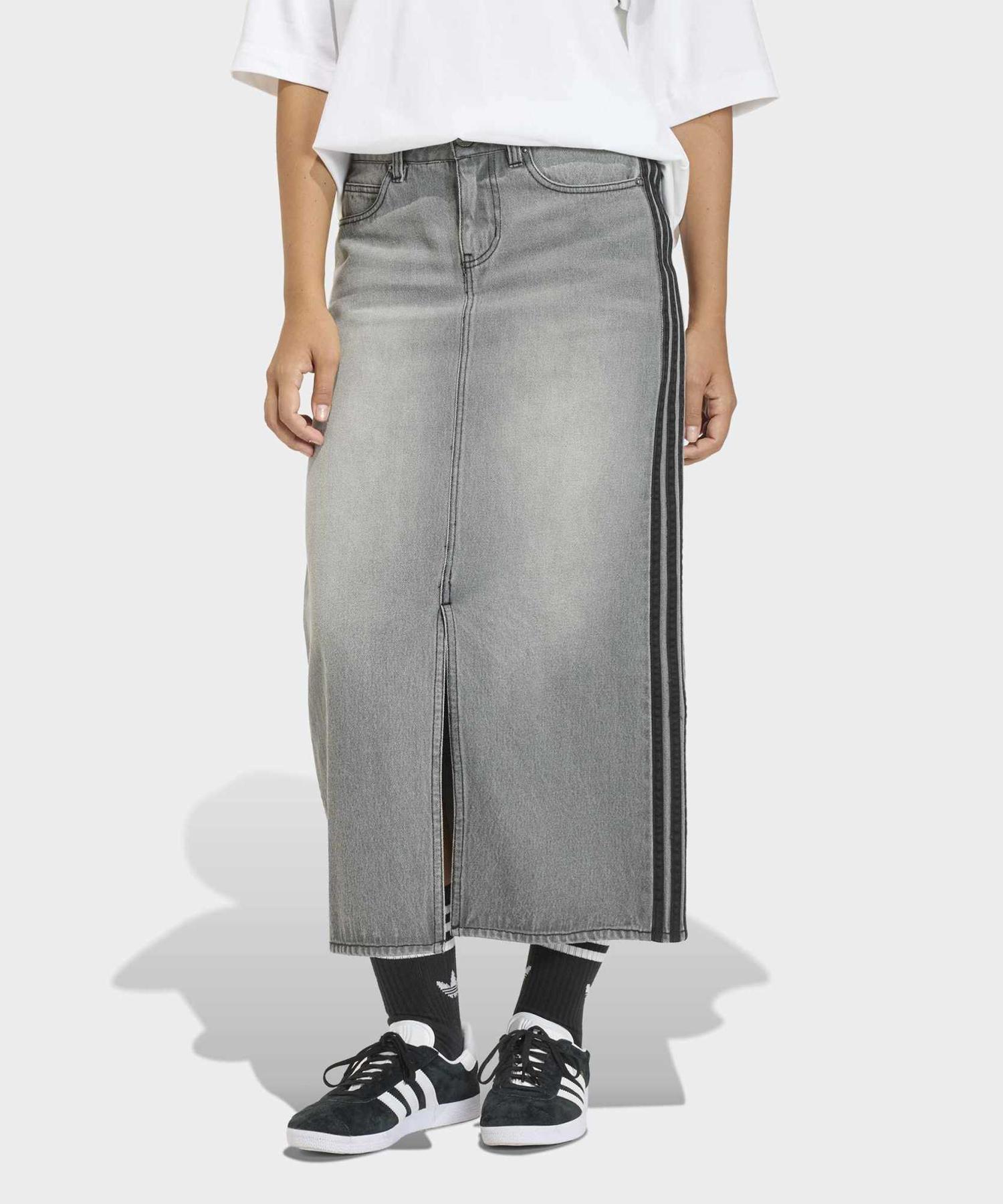 Adidas 3-Stripe Pencil Denim Skirt -