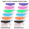 12pcs A4 Binder Pocket Plastic Envelopes Binder Folders, 11 Holes Expandable Binder Folders Document Pouch with Snap Button & Label Loose-Leaf