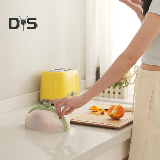 Thickened Silicone Food Storage Bag Sealed Leak-proof High Temperature Resistant Folding Crisper Box