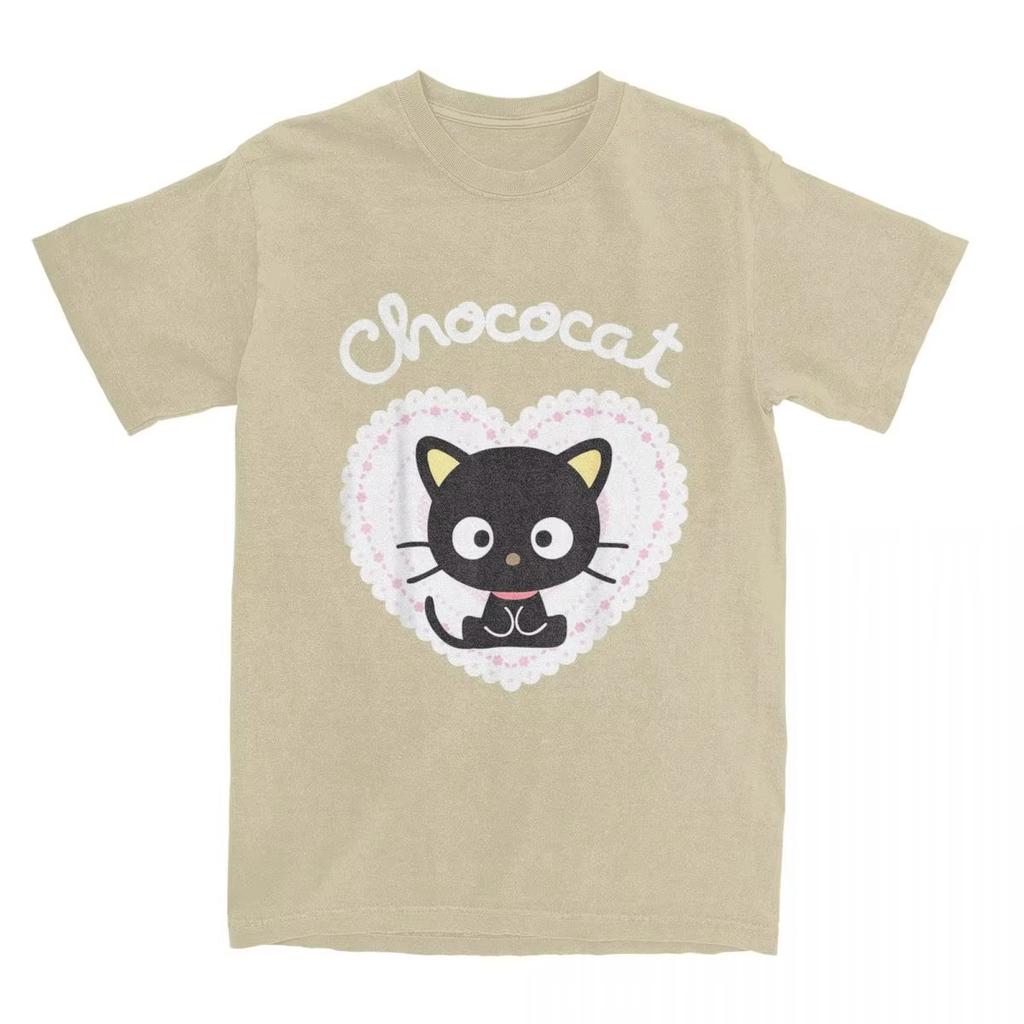 Chococat Sweet Valentine for Men Women T Shirts Cool Tees Short Sleeve O Neck T-Shirts Pure Cotton Party Clothing
