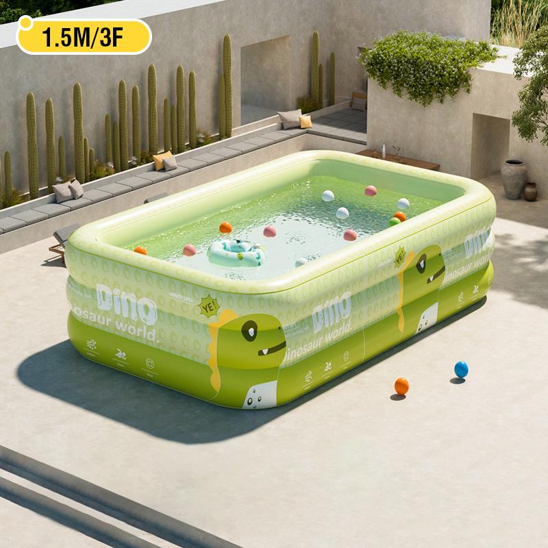 non-toxic 1.5-2.6M PVC Inflatable Swimming Pool Children's Cute Home Outdoor Large Pool for Family for Backyard Baby Indoor Bath Bathtub