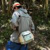 Portable Outdoor Nylon Shoulder Pouch Embroidery Drawstring Bucket Cloth Bag  Hiking