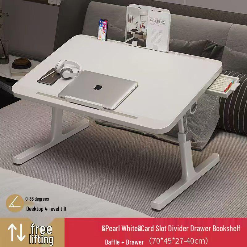 Foldable Bedside Table for Reading, Writing, and Computing - Ideal for Students and Dorms