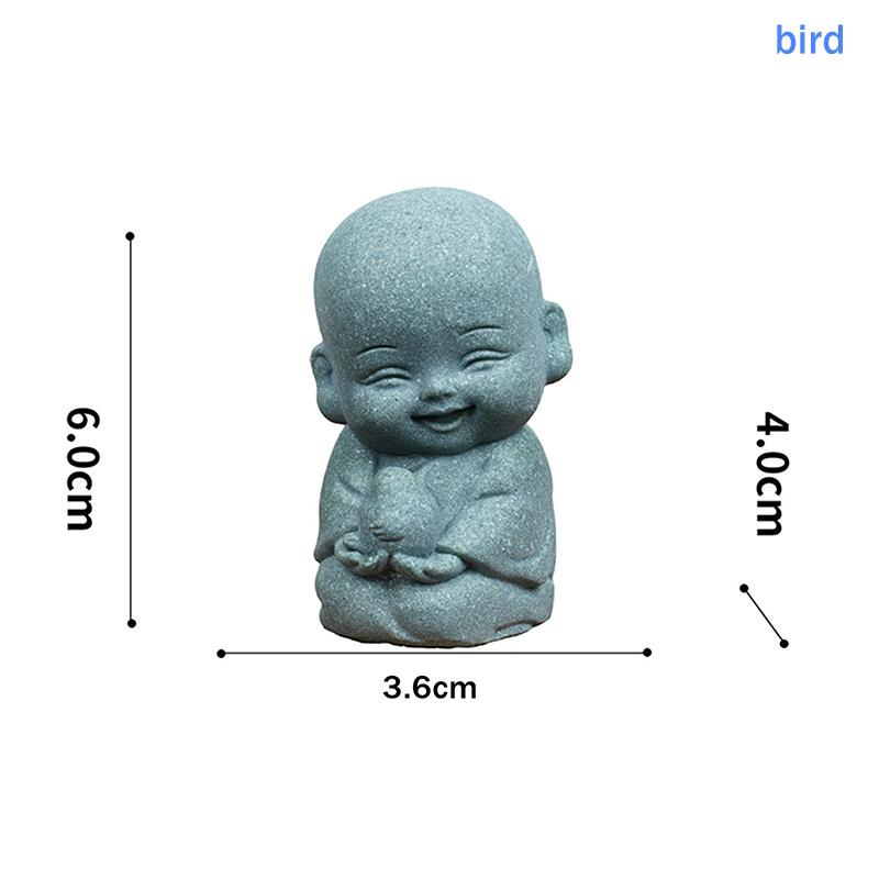 Zen Garden Animal Monk Resin Statue Stone Decor for Outdoor Meditation Home Spiritual Ambiance