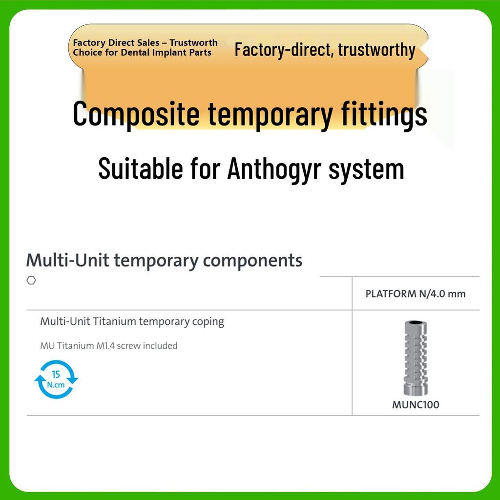 Suitable Android ANT Temporary Baseplate Titanium Bridge Screw for Immediate Load-Bearing Transfers