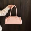 Niche Underarm Bag Women's High-end Shoulder Bag Simple Solid Color Baguette Bag Versatile Tote Bag