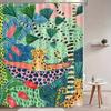 Washable Waterproof Shower Curtain With Hooks Easy Installation Anti-Mildew Cute Simple Design For Home Hotel Dorm Apartment