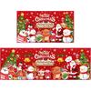 2 Pcs Christmas Kitchen Rugs and Mats, Merry Christmas and Happy New Year Home Kitchen Decoration Non-Slip Floor Mat Sets, Washable Microfiber