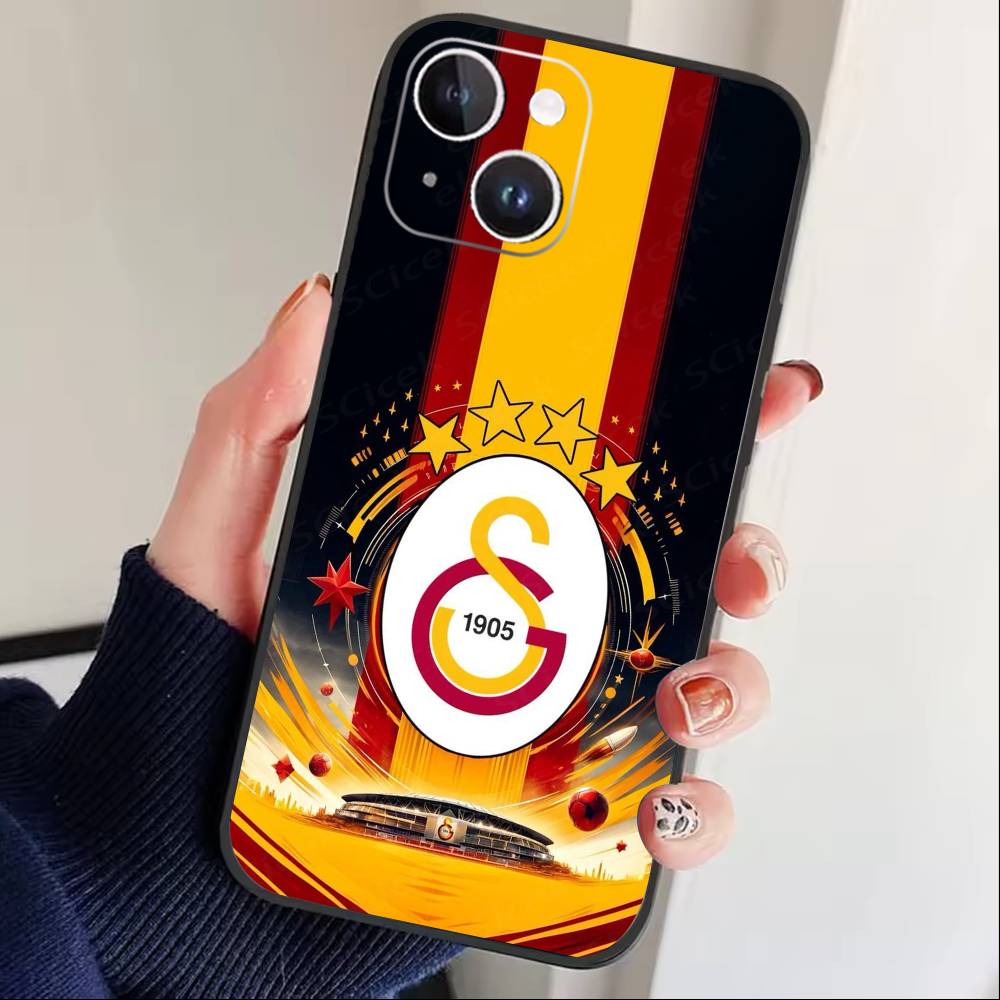 Coque de téléphone classique Galatasaray S-SK1905 Pour iPhone 16,15,14,13,12,17,Pro Max,Plus Coque en Silicone Noir