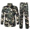 Men Women Camouflage Work Uniform Set Breathable Durable Tactical Training Outfit Outdoor Activity