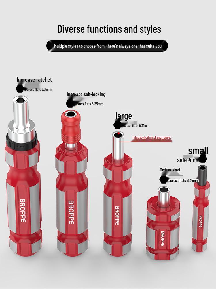 Self-Locking Phillips Screwdriver Set with Extension Rod and Socket