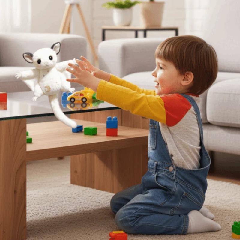 Ciondolo Animale Cartone Animato Topolino Volante Peluche Morbido Sacchetto di Miele Spina Volante Bambola Kawaii Decorazione Borsa Pipistrello Topo Portachiavi Peluche Ragazzo