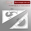 Triangle Ruler Measurement Tool Isosceles Triangle Hand-drawn Triangle Board Professional Square Protractor Woodworking Tools
