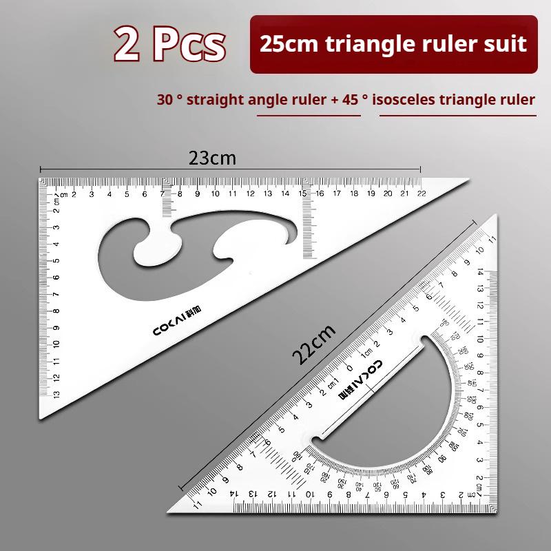 Triangle Ruler Measurement Tool Isosceles Triangle Hand-drawn Triangle Board Professional Square Protractor Woodworking Tools