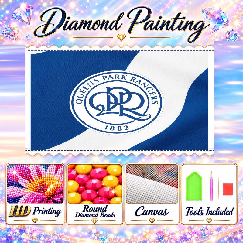 Queens Park Rangers Football Diamond Painting Kit 5D Full Drill DIY Diamond Mosaic Wall Art Home Decor