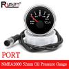 NMEA2000 52mm 2'' Marine Boat Oil Pressure Gauge 0-10Bar Oil Press Indicator Universal 12V/24V Car Pressure Meter Red Backlight