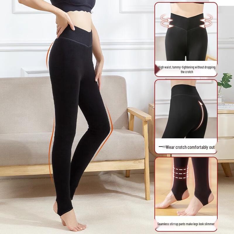 Langsha Women's Wool-Blend Thermal Stirrup Leggings