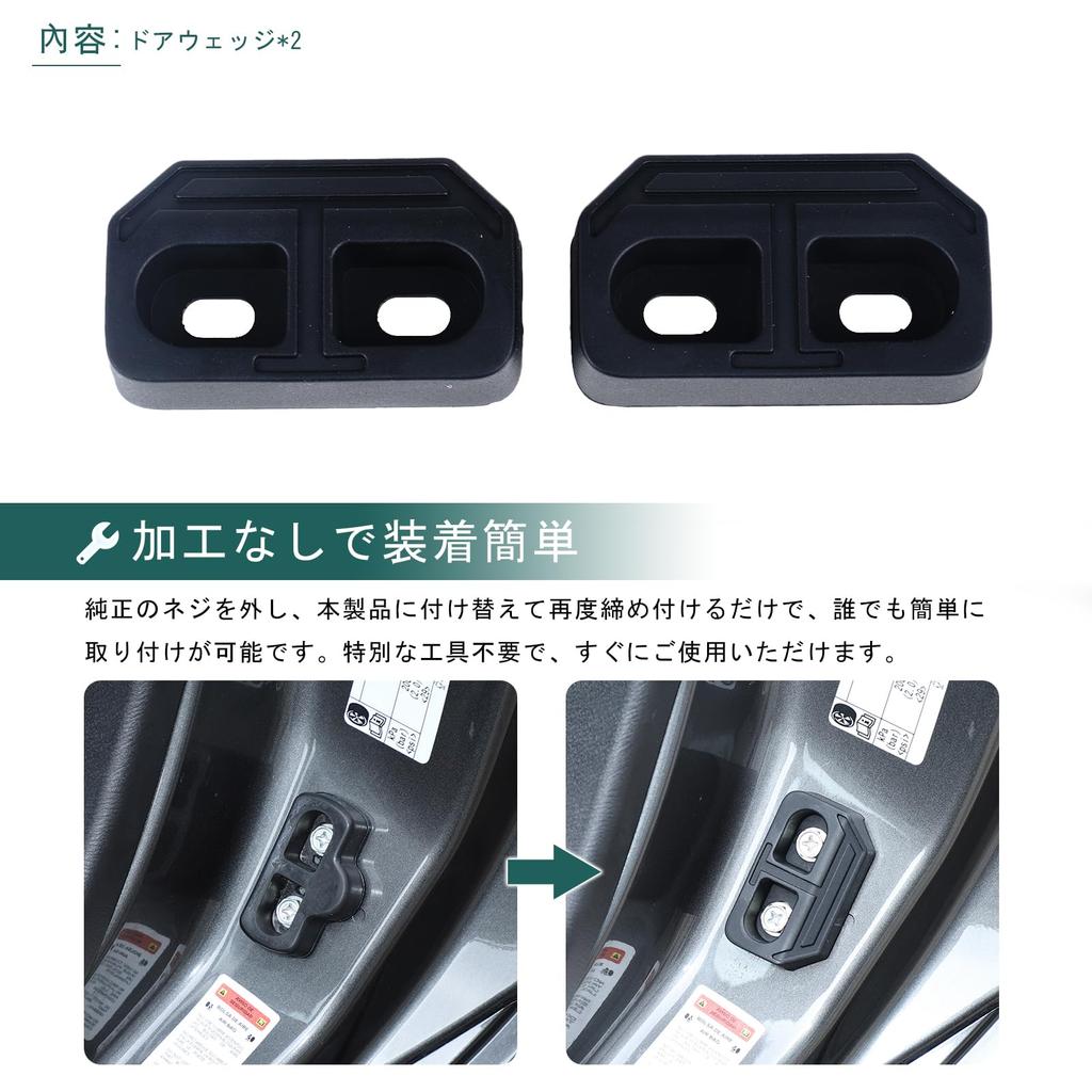 Hcilloend Door Wedges for the New Mazda Roadster Silicone Iron Door Wedge Custom Accessory ND, & Pieces, (Black)