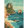 Retro Spain Cityscape Poster Nordic Style Canvas Print Coastal Architecture Art for Wall Decor