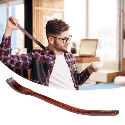 Long Handle Wooden Back Scratcher Massager with Extended Curved Handle Back Scratching Rake Household Body Health Products