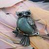 Silver 925 Rutile Quartz Owl Fancy Shape 118.45 Ct Pendant With Chain Natural P-2071-S