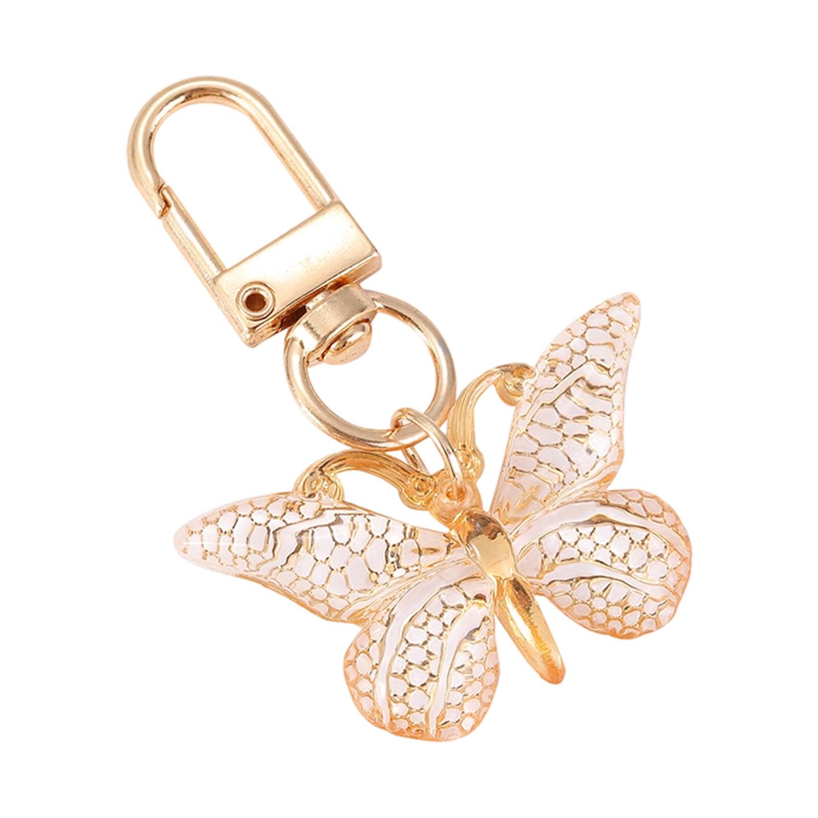 

Color Gradient Acrylic Butterfly Keychain For Bags Backpacks And Keys With Practical Hook Bag Pendant Handbag Decoration 2