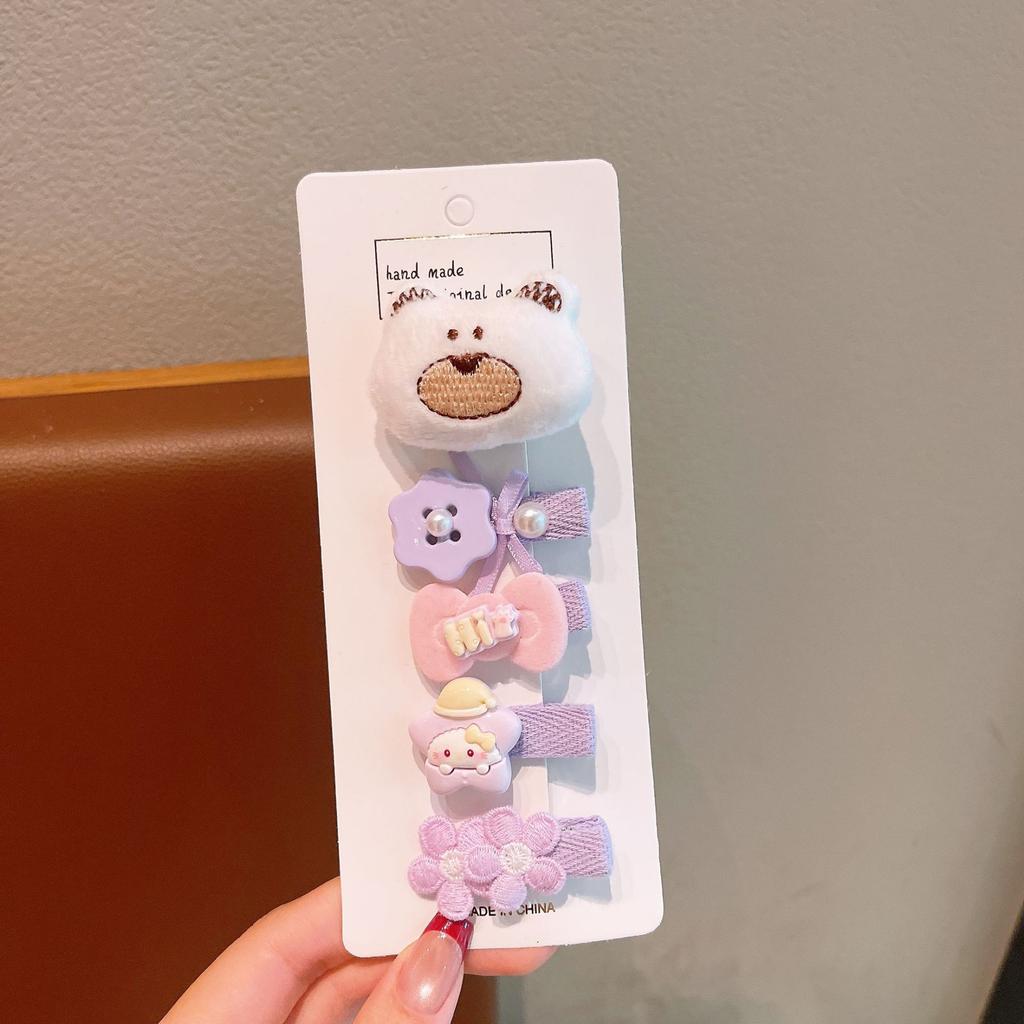 Cartoon Kt Cat Children'S Hair Clip Baby Fabric Hairpin Side Bangs Fetal Hair Clip Baby Does Not Hurt Hair Clip