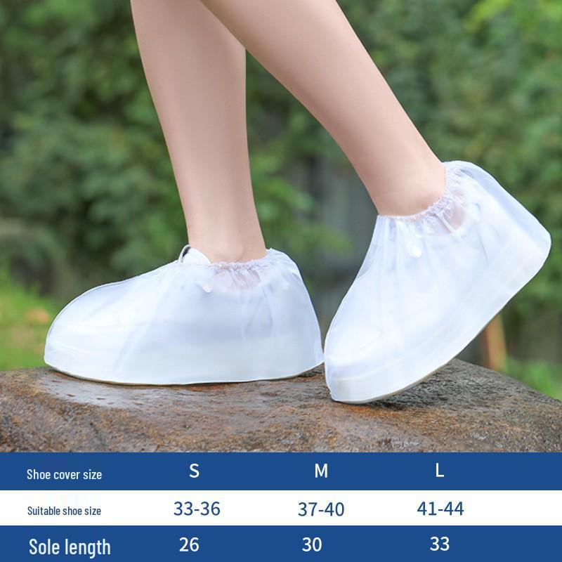 

Thickened Non-Slip Reusable PVC Rain Shoe Covers for Men & Women M