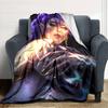 1pc KPop Demon Hunters RUMI5 Blanket, Gift, for Men and Women, Soft Blanket, Good for Sofa Bed Couch Travel, Lightweight Flannel Blanket