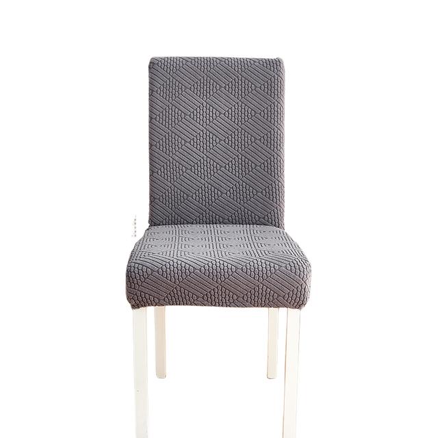 Dining Room Chair Covers Stretch Woven Jacquard Thick Plush 5 Styles String Pattern Chair Slipcovers Super Secure Chair Guard