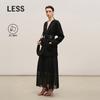 Less 2026 Spring Loose Pleated Maxi Skirt