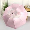 1pc Kuruomi Umbrella Portable Folding Umbrella Iron Frame Hole Bone Structure Outdoor Home Umbrella