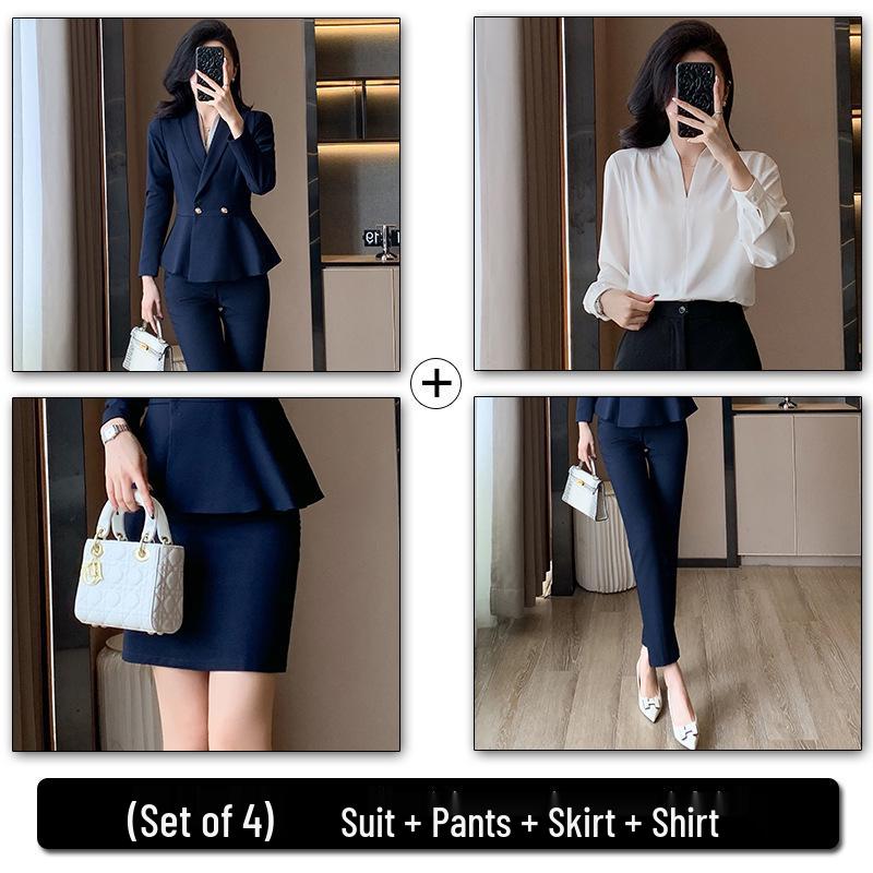Women's High-End Professional Spring/Summer Suit for Office, Hotel, and Beauty Salon