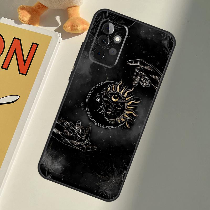 Crescent Moon Sun For Samsung Galaxy A22 A52 A32 A54 A14 A16 A26 A36 A56 A55 A35 A05 A06 A15 A53 A33 A13 Case