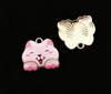 Alloy Drip Oil Cat Pendant, 18x16mm - Cute DIY Korean Style Jewelry Accessory