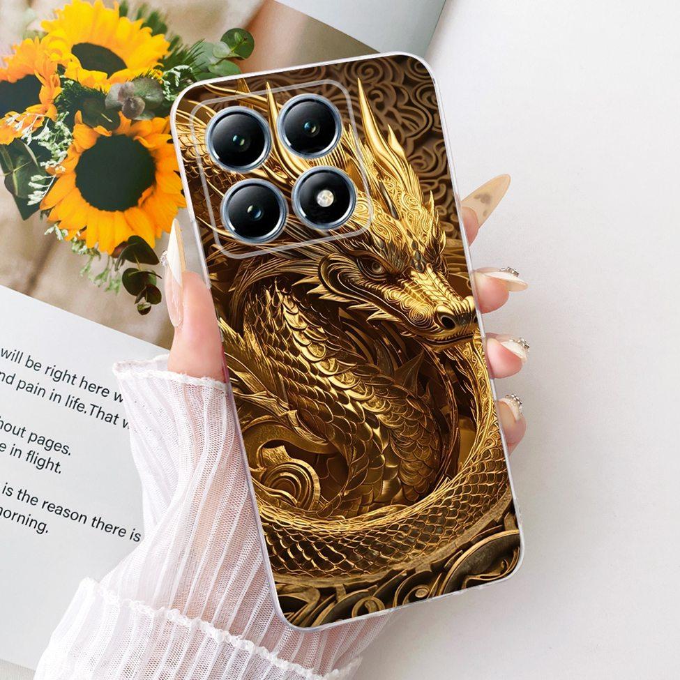 Transparent Casing For Xiaomi 14T Pro Case Cute Cat Luxury Fashion Butterfly Funny Cool Painted Cover 2407FPN8EG