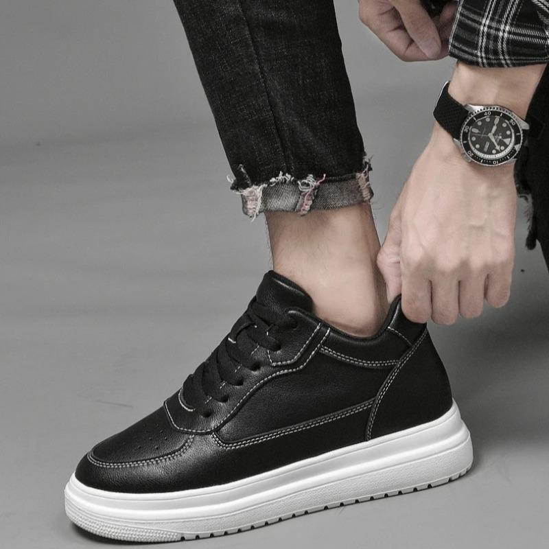 6 8 10cm Height Increasing Men Shoes High Quality Casual Leather Shoes Lace Up Platform Vulcanized Shoes Luxury Sneakers for Men