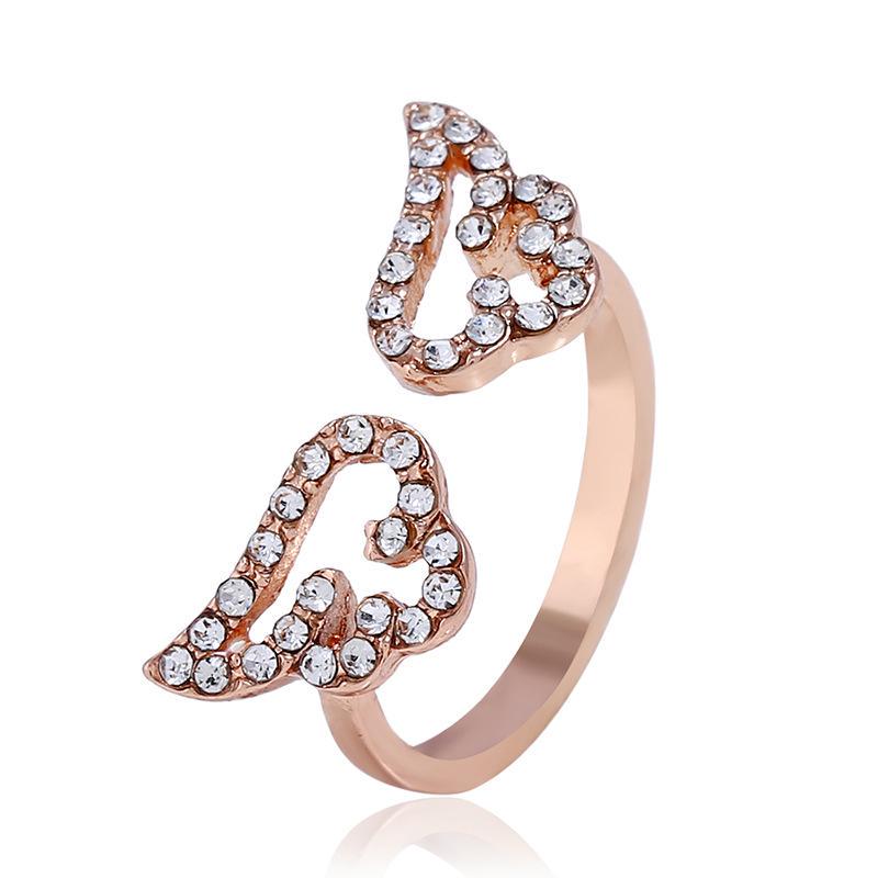 Elegant Korean Style Silk Scarf Buckle  Flower Rhinestone Ring