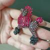 Criativo bonito poodle cão forma broche espumante strass casaco lapela pino vestido xale cachecol chapéu animal emblema jóias presente