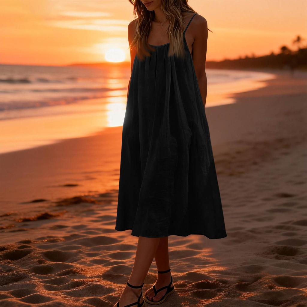 Women's Backless Strapless Dresses, Backless Loungewear Dress, Sleeveless, House Dress, Long Dress With Back Bow