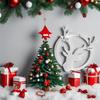 Christmas Elk Hanging Ornament Mold Inserted Deer Silicone Molds Tealight Candle Holder Plaster Mold Circle Elk Gypsum Mould