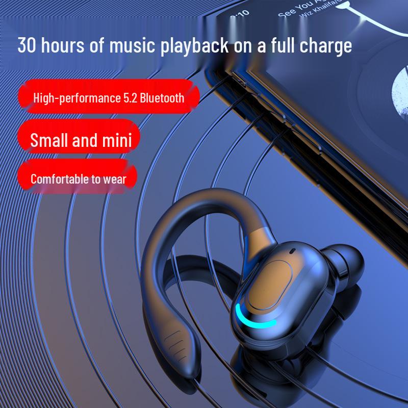 F8 Sports Ear-hook Wireless Bluetooth Headphones: Waterproof, Long Standby, Heavy Bass, Bluetooth 5.2
