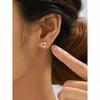 Cubic Zirconia Heart Design Stud Earrings Valentines