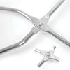 M-Modern-1 Piece Stainless Steel Caliper Pottery Clamp Clay Sculpture Dipping Tongs Pottery Kiln Hand Clamp Clay Modeling Cerami