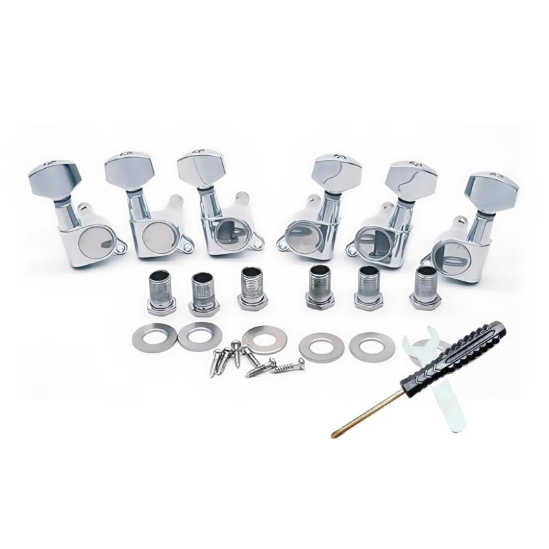 6 Pieces Guitar Tuner Pegs, Tuning Pegs Keys Machine Heads Set, Electric Guitar Tuning Keys, Locking Tuners For Guitar