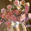 Pink Butterfly Flower Artificial Silk Flowers Wedding Party Fake Flower Decor Dining Table Decoration Home Aesthetic Art