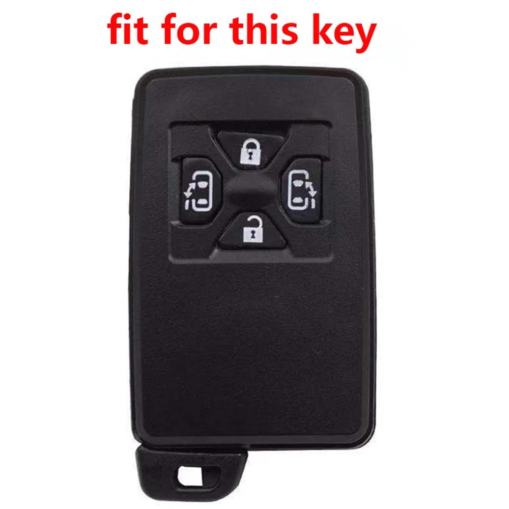 Custodia in Silicone a 4 Pulsanti per Chiave Telecomando Toyota Estima Alphard Vellfire Coprichiave Keyless Guscio Cover Portachiavi per Auto